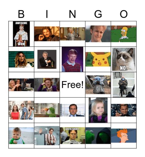 Meme Bingo Card