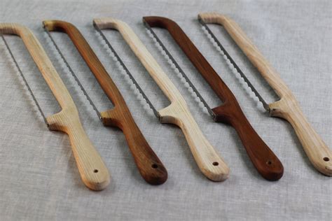 Original Oak Wood Bow Bread Knife With Additional Blade Bread Bow
