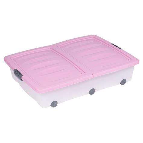 X Litre Underbed Storage Clear Boxes With Grey Lid Udner Off