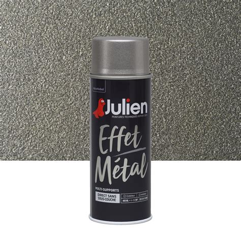 Peinture aérosol multi supports JULIEN Effet métal gris métal 0 4 l