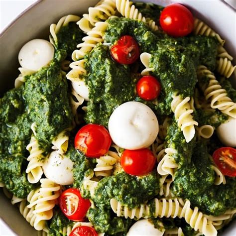 Pasta Pesto Met Spinazie Tomaat En Mozarella Ovenheerlijk Jumbo