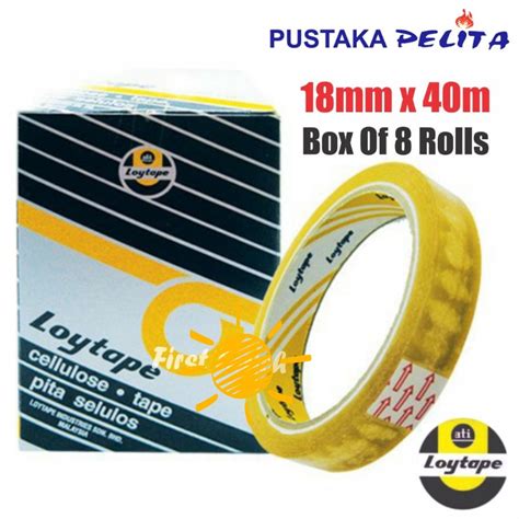 Loytape Cellulose Tape Selotape Big 12mm 18mm 24mm X 40 Yard Shopee