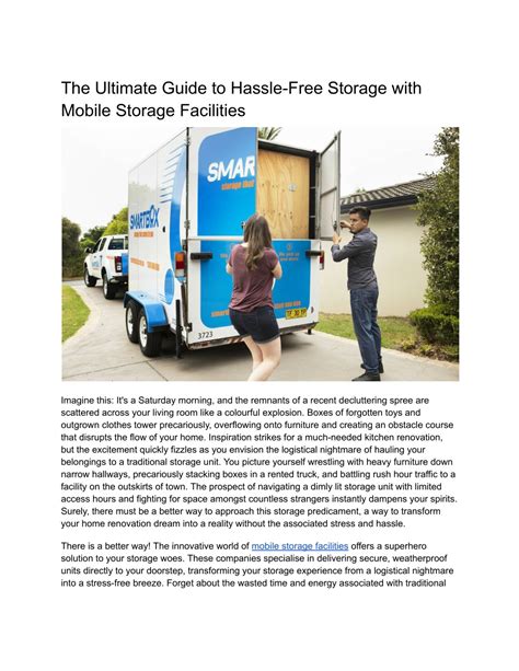 Ppt The Ultimate Guide To Hassle Free Storage With Mobile Storage