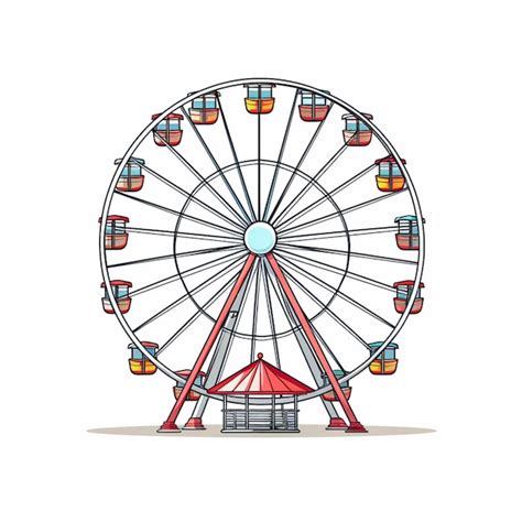 Premium Vector Ferris Wheel Cartoon Vector