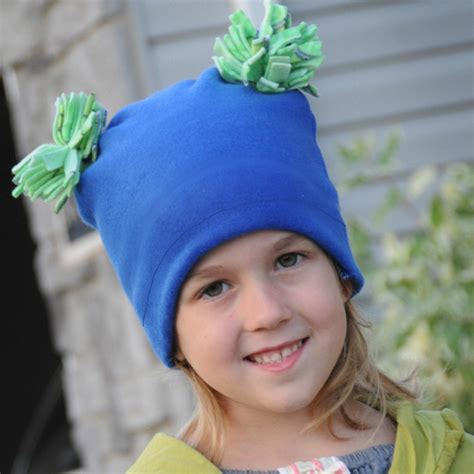 Pom Pom Fleece Hat Sewing Pattern