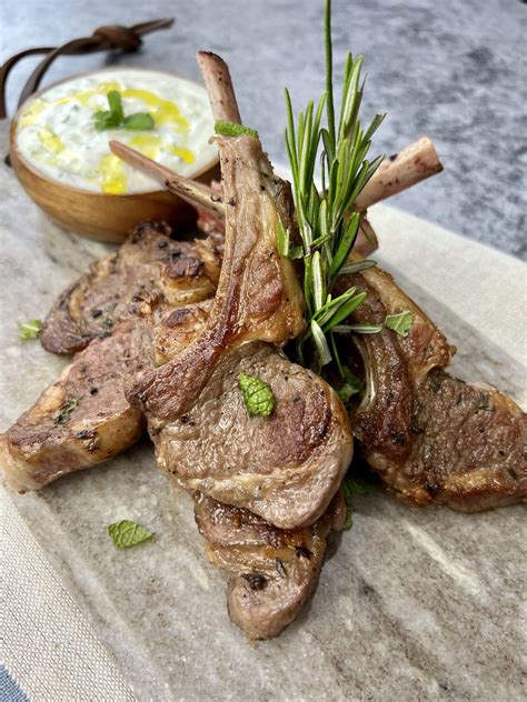 Juicy Lamb Chops with Tzatziki - Vessys Gourmet Kitchen