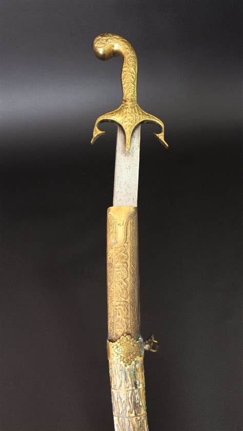 Sold At Auction Turkish Style Sword With Scabbard Of Kilij Form Hilt