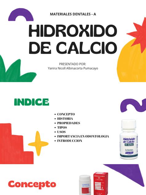 Hidróxido De Calcio Pdf Química Materiales