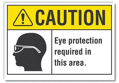 Lyle Eye Caution Reflective Label Sign Format Ansi Osha Format Eye