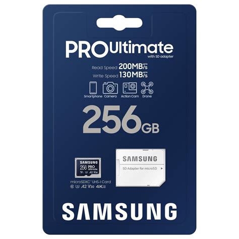 Samsung 256GB Pro Ultimate MicroSD Memory Card in Blue | NFM