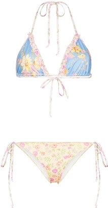 LoveShackFancy Harbour Floral Print Bikini Set ShopStyle Two Piece Swimsuits