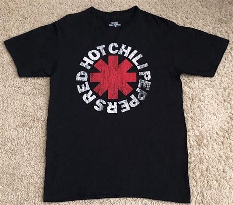 Red Hot Chili Peppers Official Logo Men S Black T Shi Gem
