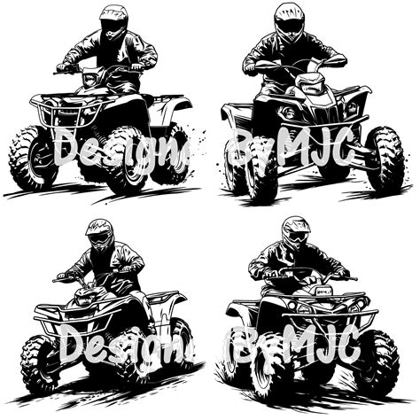 Atv Quad Svg Bundle And Png Files Atv Adventure Atv Vector Quad 4