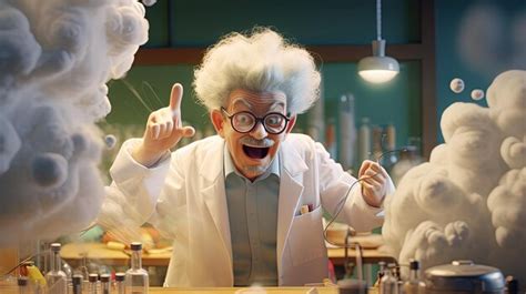 Premium Photo | Scientist cartoon