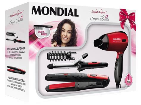 Kit Super Bonita KT 53 Chapinha Prancha De Cabelo Escova Modeladora