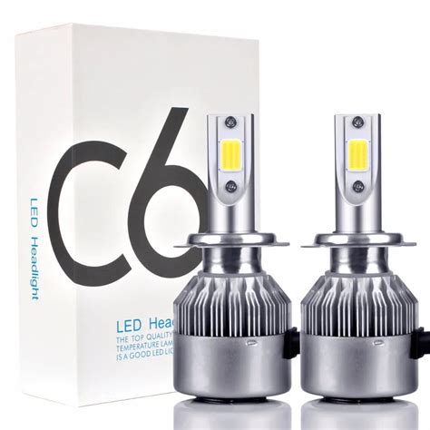 X H Canbus Cob Car Led Headlights Bulb High Low Beam Lm W For