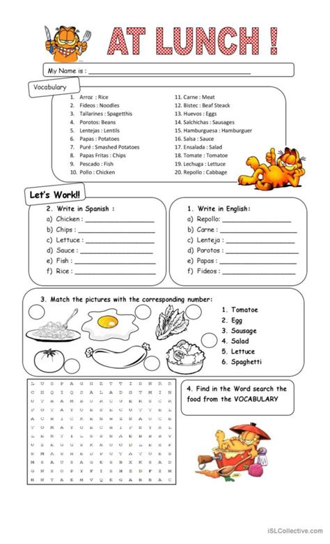 Lunch Time English Esl Worksheets Pdf And Doc