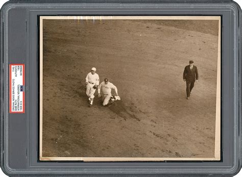 1926 Babe Ruth World Series Photograph Safe At Second PSA Type I