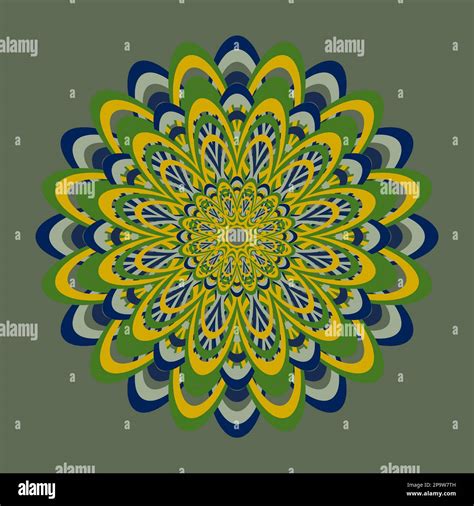 mandala circle decorative spiritual indian  res stock photography