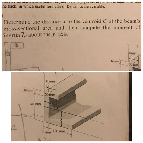 Solved Determine The Distance X To The Centroid C Of The Chegg