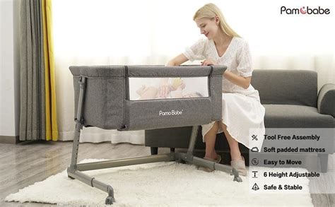 Pamo Babe Bedside Bassinet For Baby Portable Bassinet With Wheels Baby Bedside Bassient