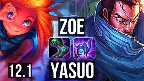 ZOE Vs YASUO MID 6 0 3 300 Games Dominating KR Grandmaster