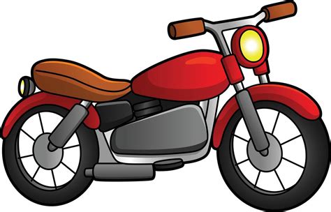 Motocicleta Dibujos Animados Clipart Color Ilustraci N Vector | The ...