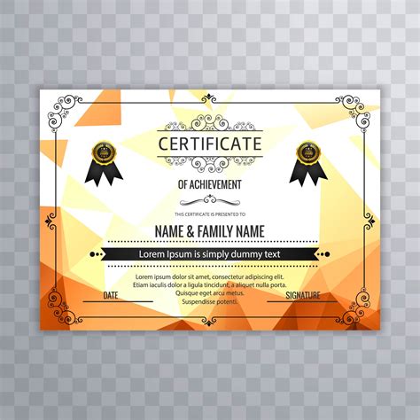 Beautiful Creative Certificate Template Design Vector 258900 Vector Art