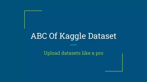 Getting Started With Kaggle Dataset Ppt