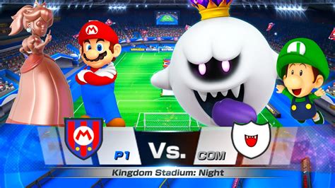 Mario Sports Superstars Football Mario Pink Gold Peach Vs Luigi