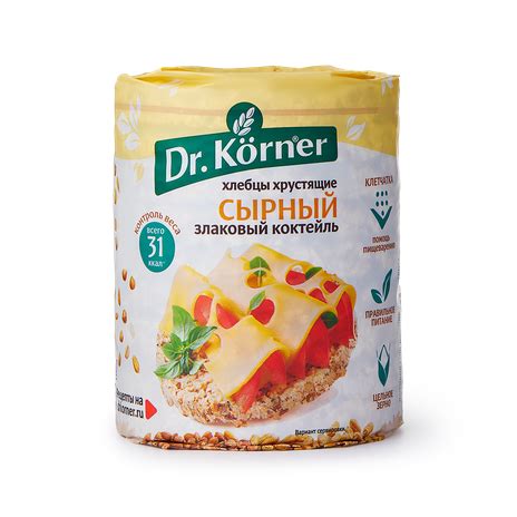 Хлебцы Злаковый коктейль сырный Dr.Korner, 100 г — купить с доставкой ...