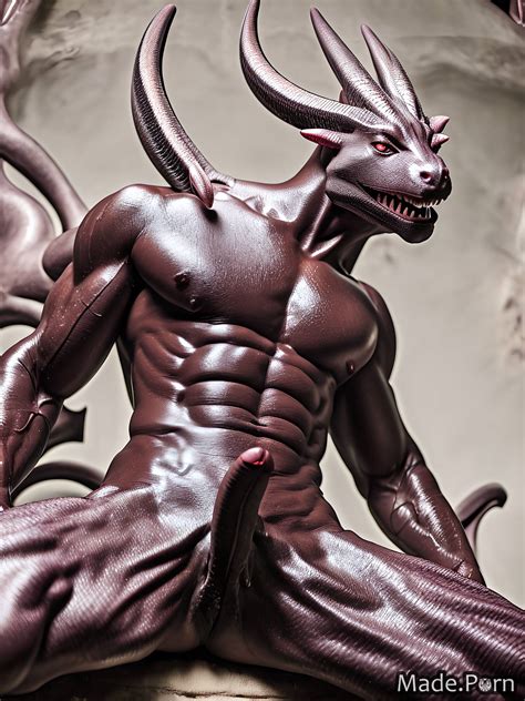 Porn Image Of Bottomless Standing Open Mouth Bodybuilder Dragon Scales Digital Art Spreading