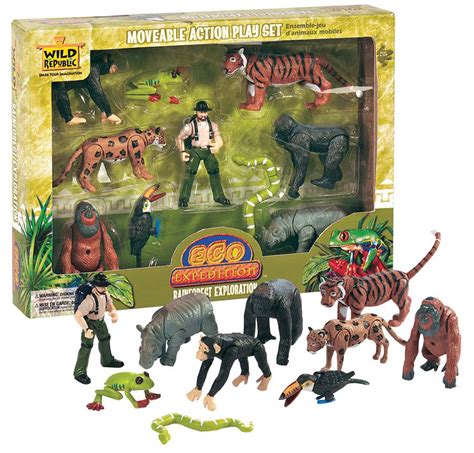 Wild Republic Eco Expedition Rainforest Exploration Moveable Play Set