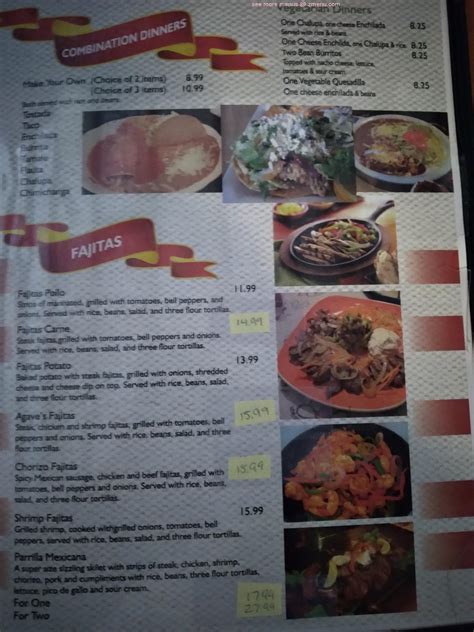 Menu At Los Agaves Mexican Restaurant Yazoo City
