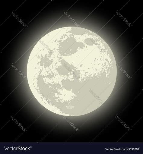 Full Moon Royalty Free Vector Image Vectorstock