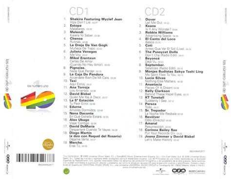 Car Tula Trasera De Los N 1 De Los 40 Principales 2006 Portada
