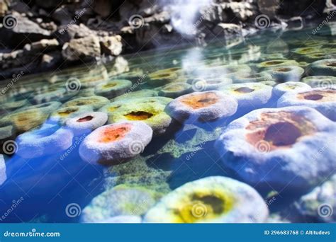 Close Up Shot Of Hot Spring Bubbles At Surface Level Stock Photo Image Of Spring Nature