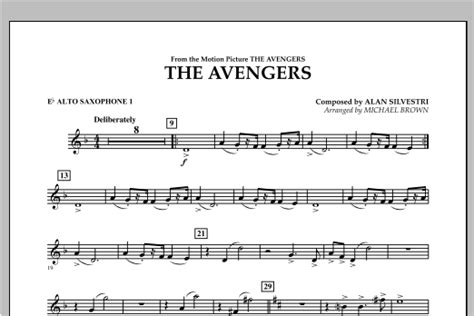 The Avengers Eb Alto Saxophone 1 By Michael Brown Sheet Music For