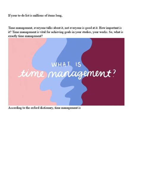 Time Management | PDF | Time Management | Professional Skills