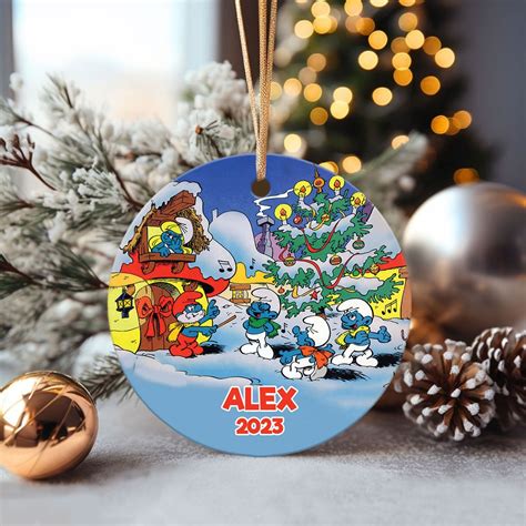 The Smurfs Christmas Ornament 2023 the Smurfs Cartoon - Etsy