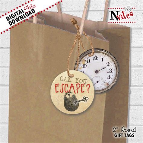 Escape Room Cupcake Toppers Escape Room Tags Escape Room Etsy