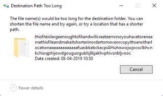 Fix Destination Path Too Long Error