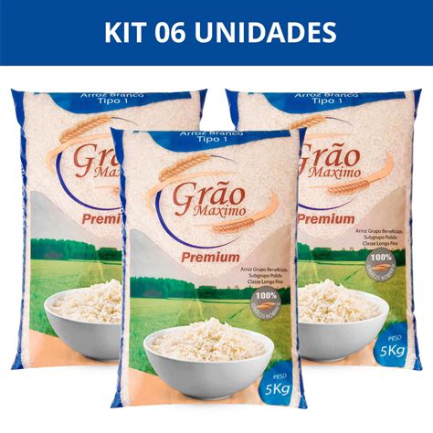 Arroz Gr O Maximo Premium Kg Loja Maximo Benef Cios