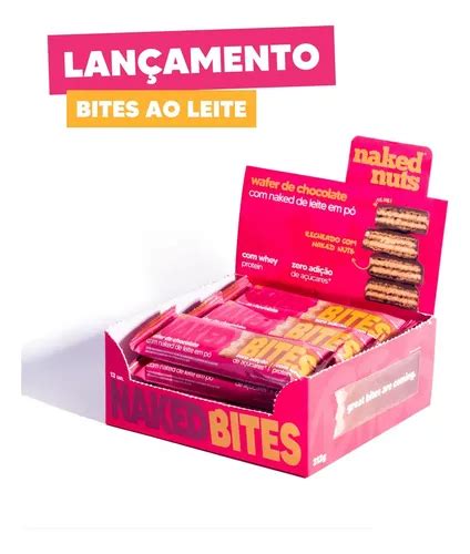 Naked Bites Wafer Leite Em Pó C Chocolate Ao Leite Caixa Parcelamento sem juros