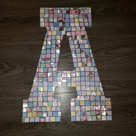 Personalized Paper Mosaic Letters Etsy