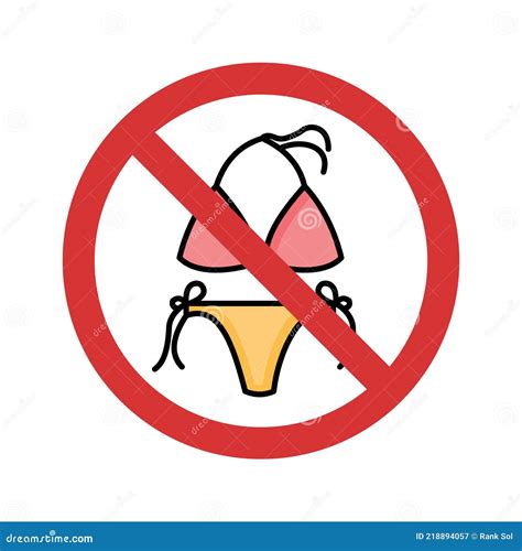 Stop Naked Isolated Vector Icon Which Can Easily Modify Or Edit Stock Vector Illustration Of