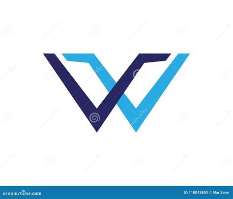 W Letters Business Logo And Symbols Template Stock Vector