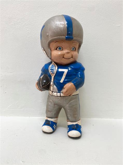 Vintage Ceramic Football Player Figurine Freckles Veselka Lone