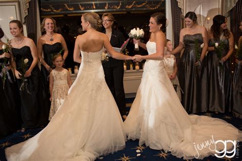 Same Sex Seattle Wedding Seattle Yacht Club Mary Monica Jenny GG Photography