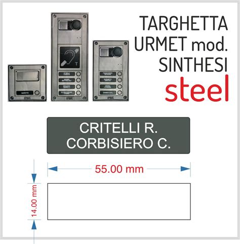 Targhette Da Citofono Urmet Sinthesi Steel Critelli It